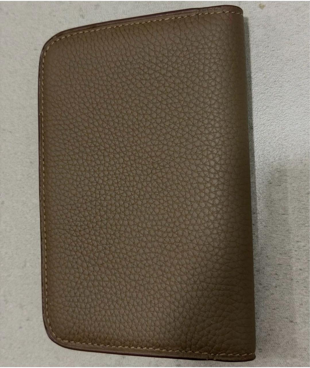 HERMES Коричневый кожаный кошелек, фото 2