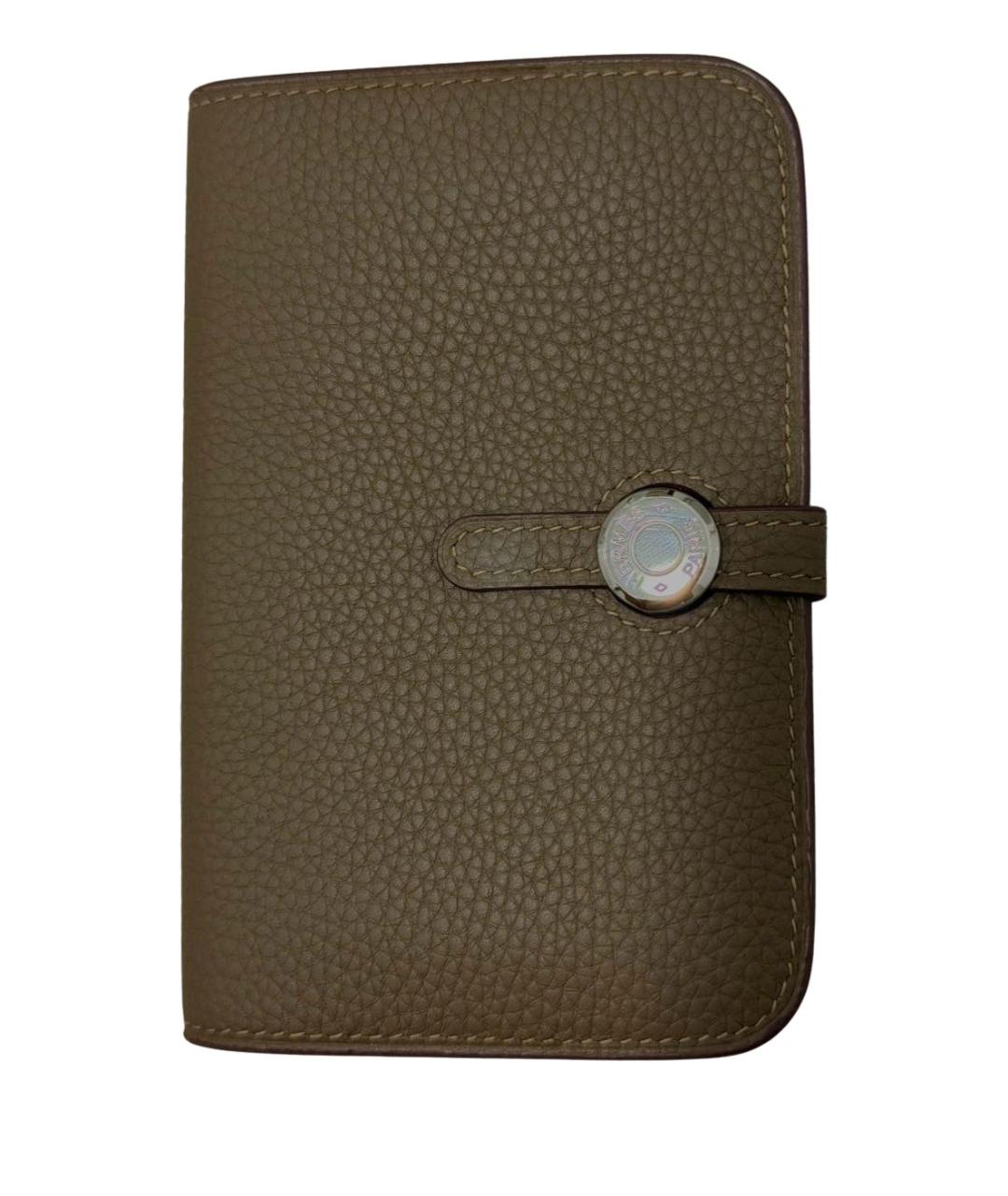 HERMES Коричневый кожаный кошелек, фото 1