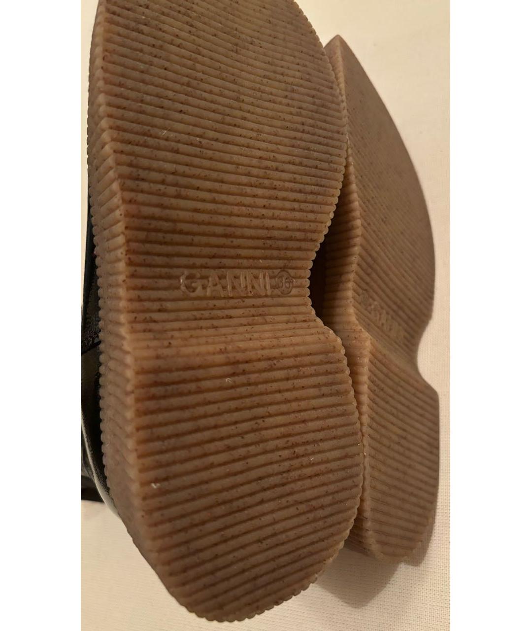 GANNI Черные полусапоги из лакированной кожи, фото 6