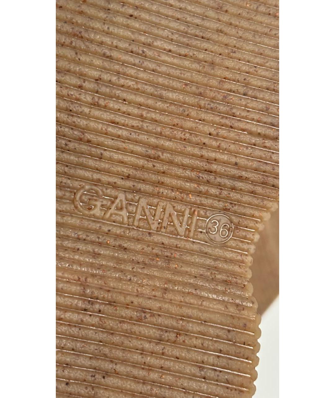 GANNI Черные полусапоги из лакированной кожи, фото 4