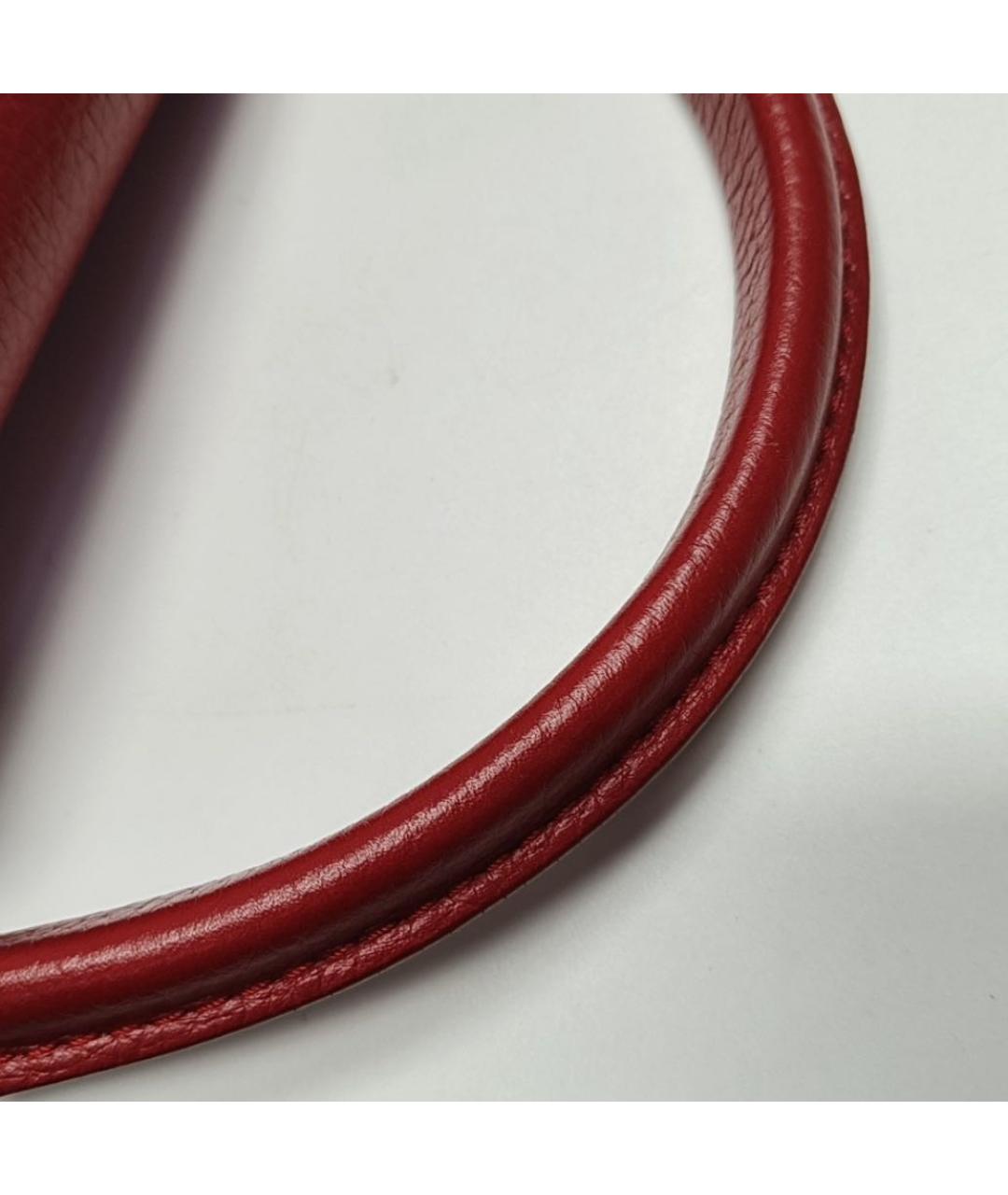 LOUIS VUITTON Красная кожаная сумка через плечо, фото 4