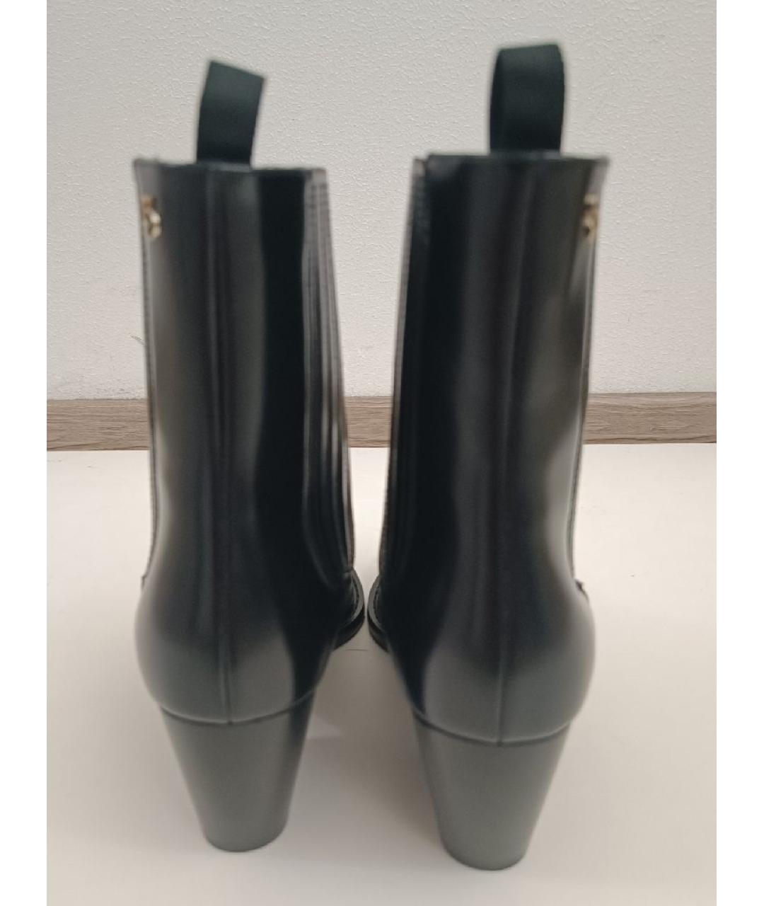 CHRISTIAN DIOR Черные кожаные полусапоги, фото 4