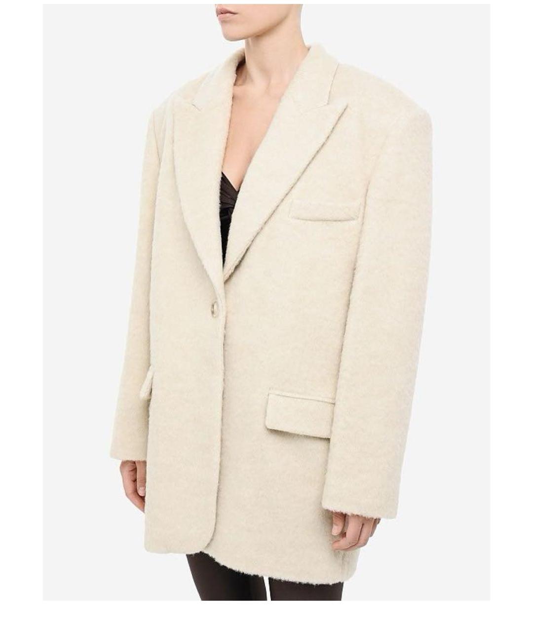 THE ANDAMANE Бежевое шерстяное пальто, фото 2