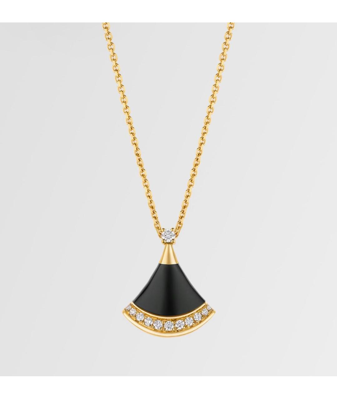 BVLGARI Черная подвеска из желтого золота, фото 3
