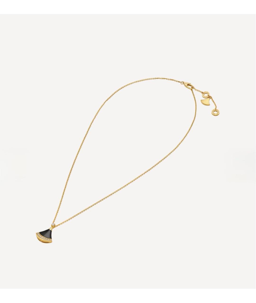 BVLGARI Черная подвеска из желтого золота, фото 2