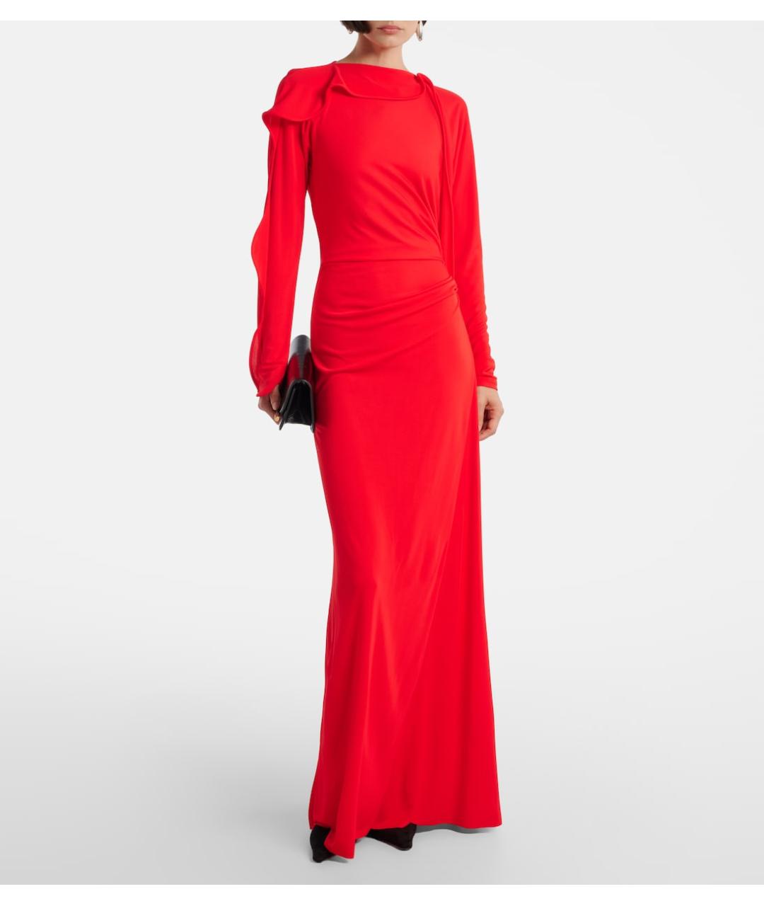 VICTORIA BECKHAM Красное коктейльное платье, фото 5