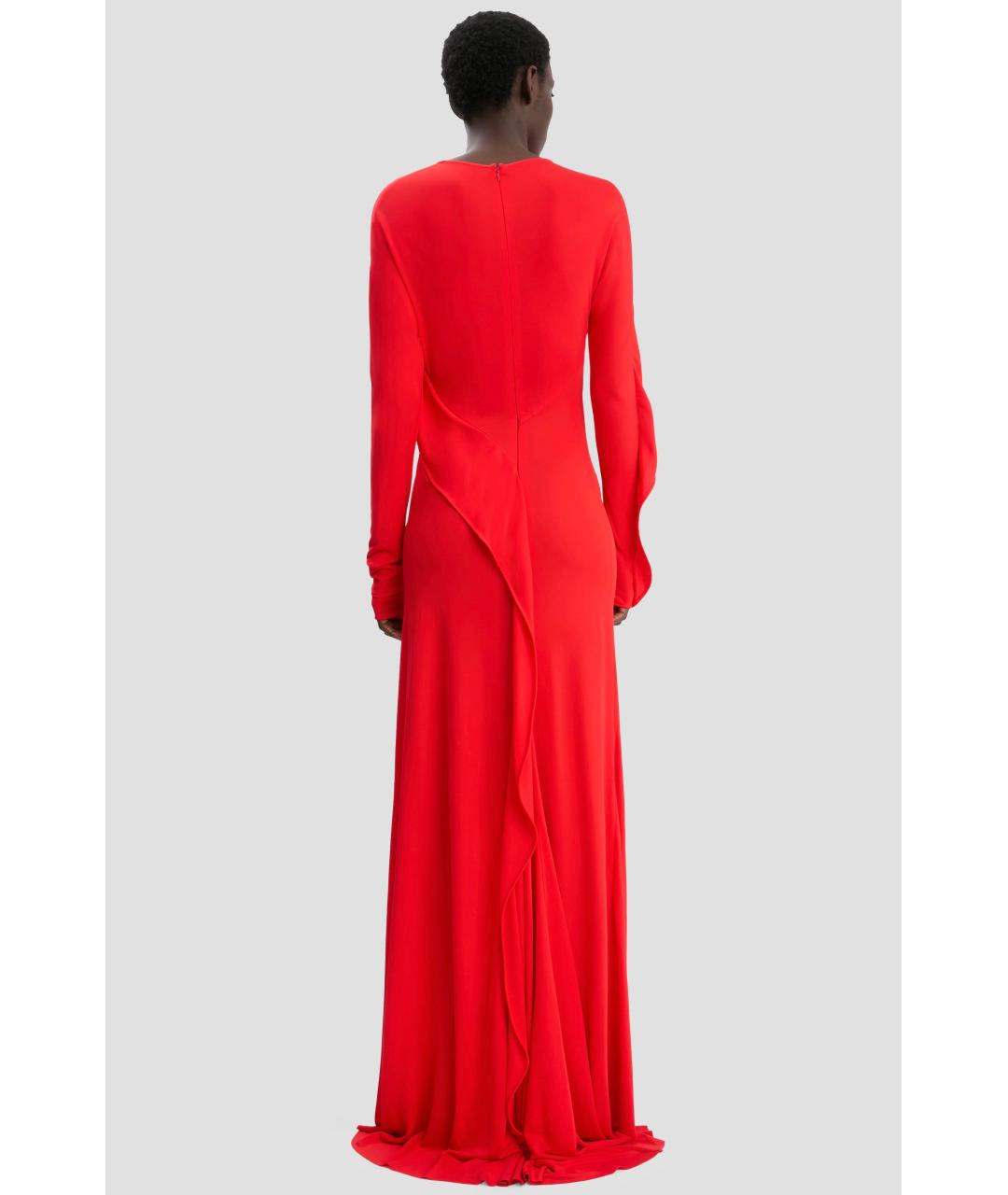 VICTORIA BECKHAM Красное коктейльное платье, фото 9