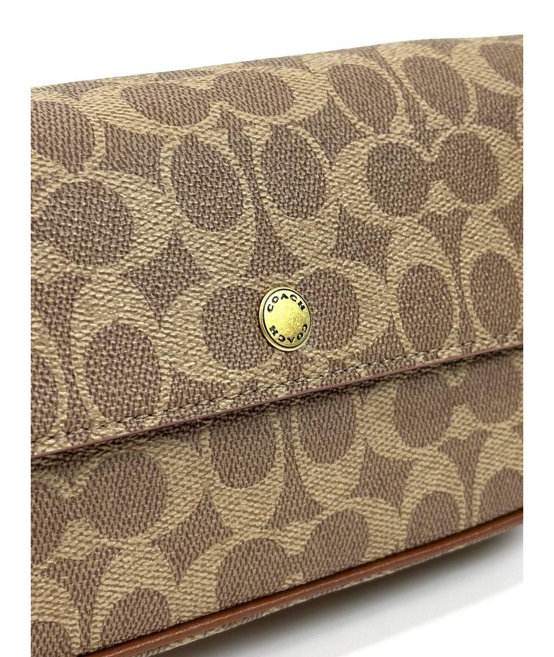 COACH Бежевая сумка через плечо, фото 7