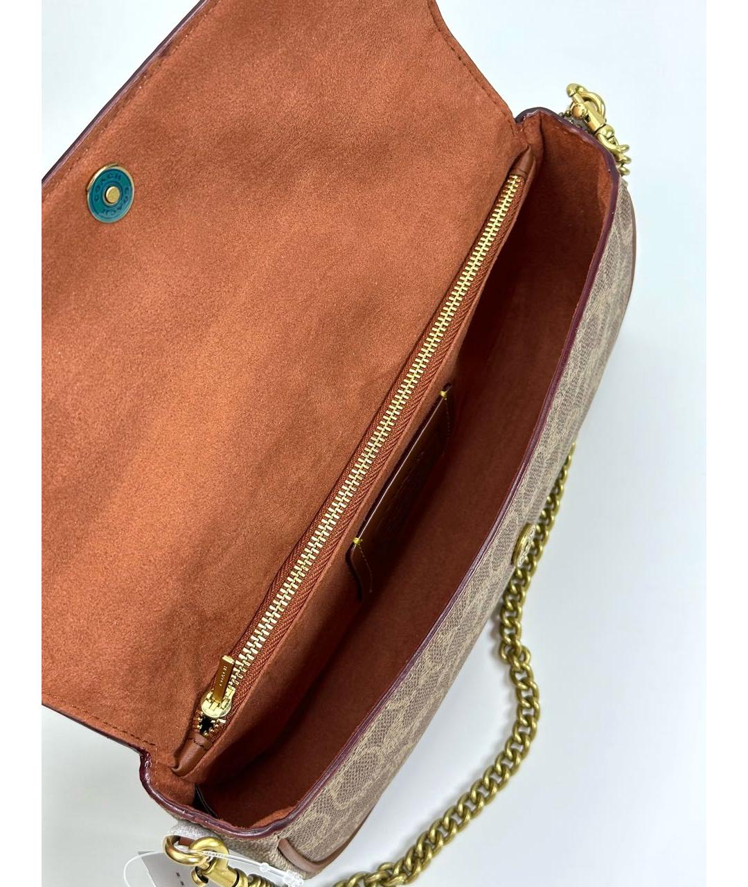 COACH Бежевая сумка через плечо, фото 4