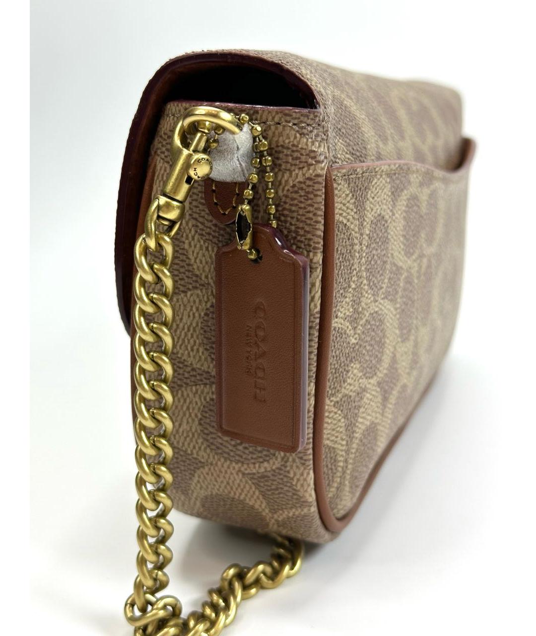 COACH Бежевая сумка через плечо, фото 5