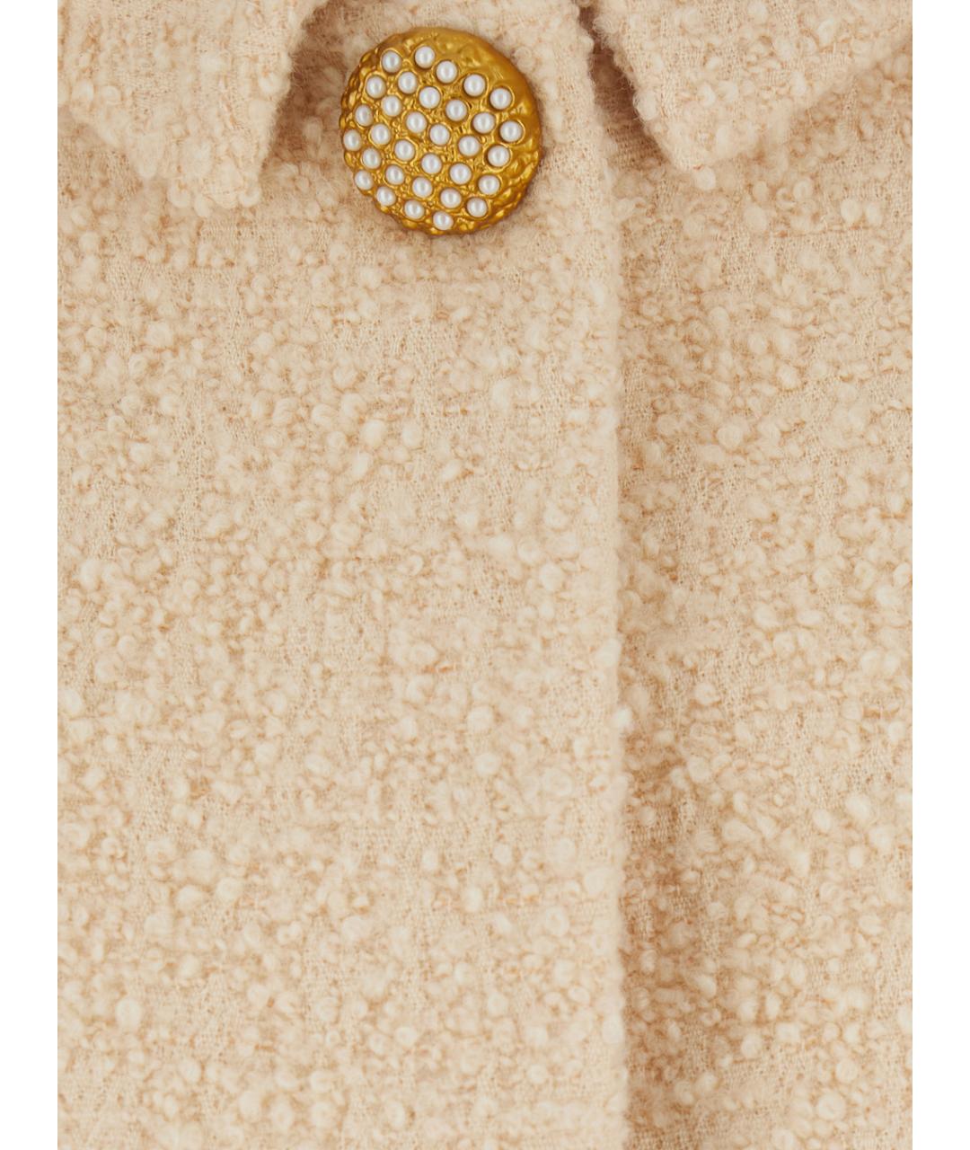 VALENTINO Бежевый шерстяной жакет/пиджак, фото 3