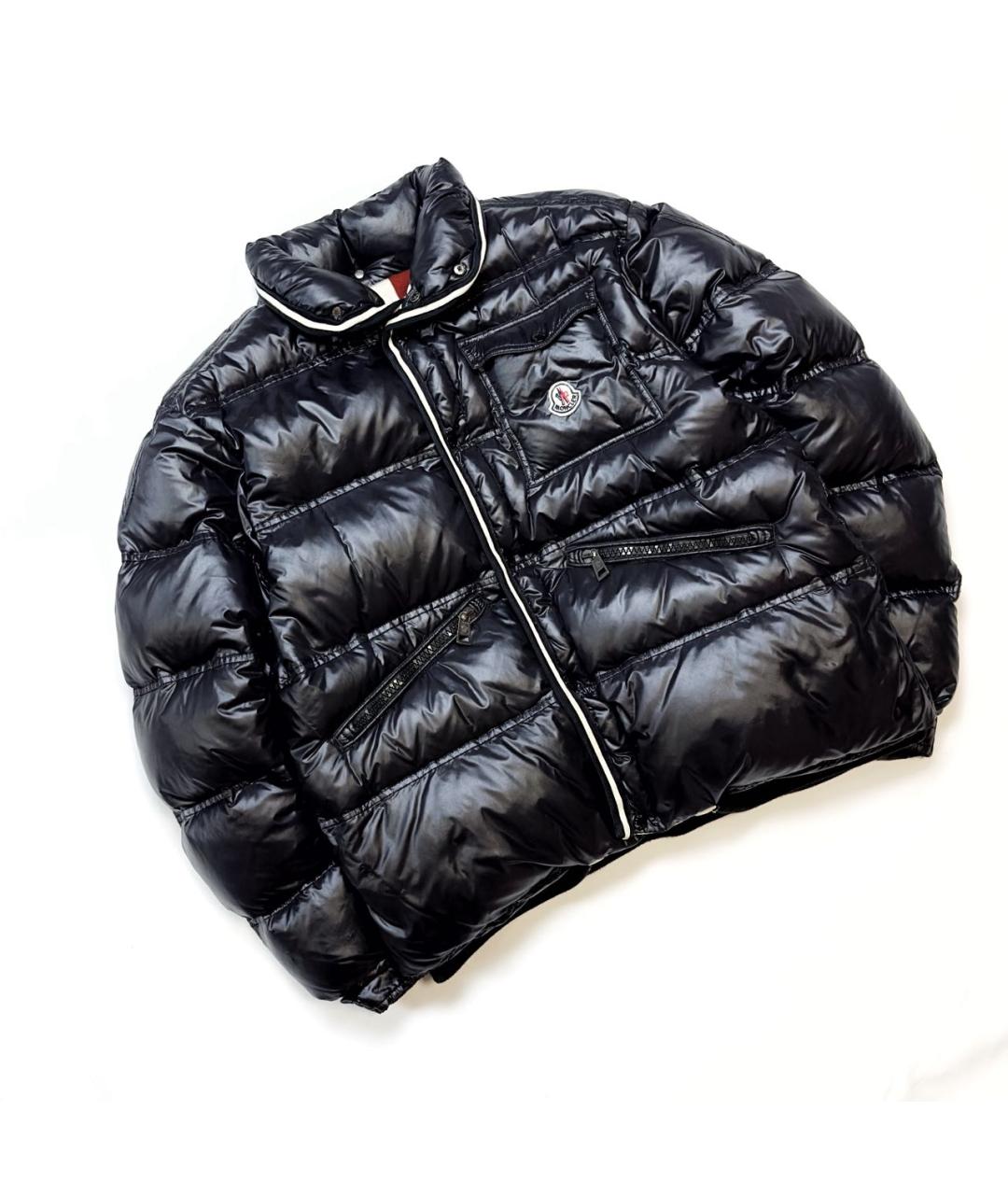 MONCLER Черный полиамидовый пуховик, фото 5