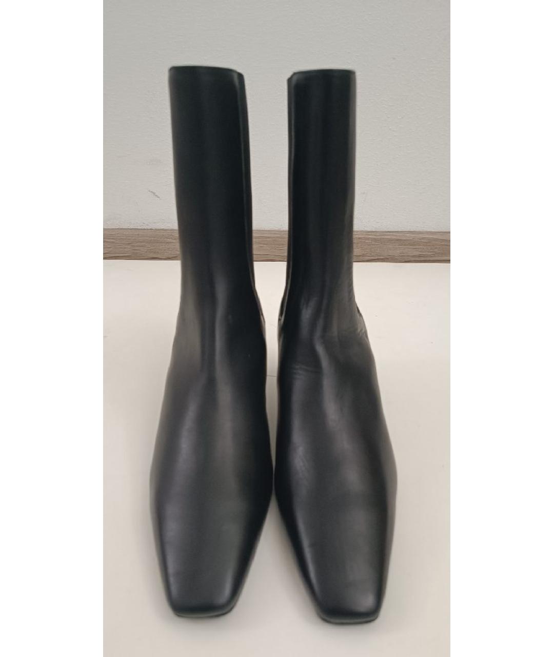 TOTEME Черные кожаные полусапоги, фото 2