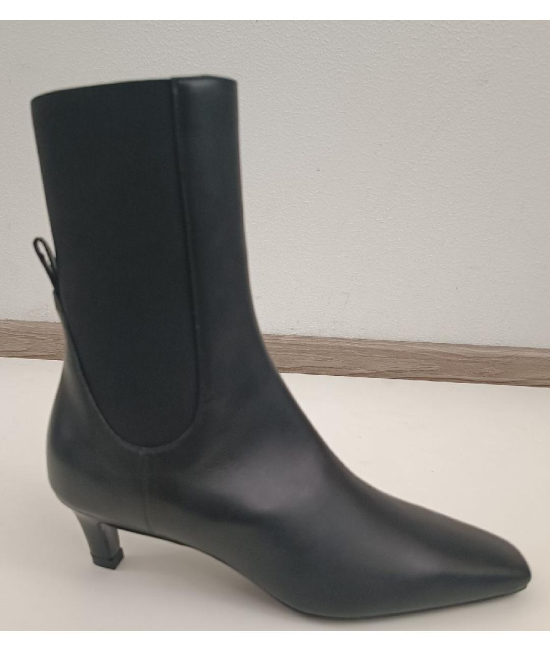 TOTEME Черные кожаные полусапоги, фото 5