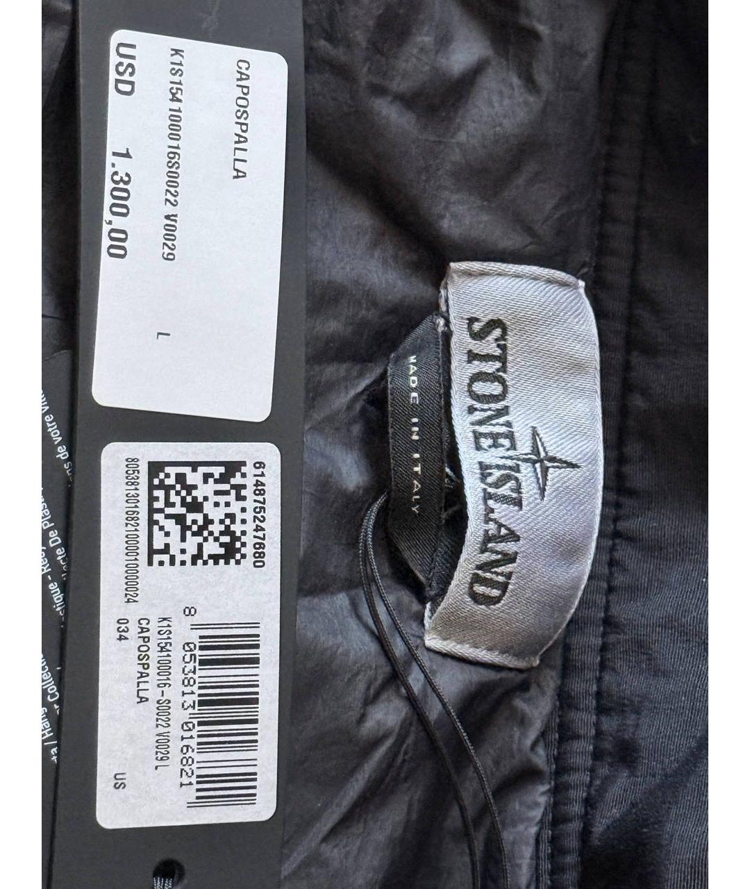 STONE ISLAND Черный тренч / плащ, фото 4