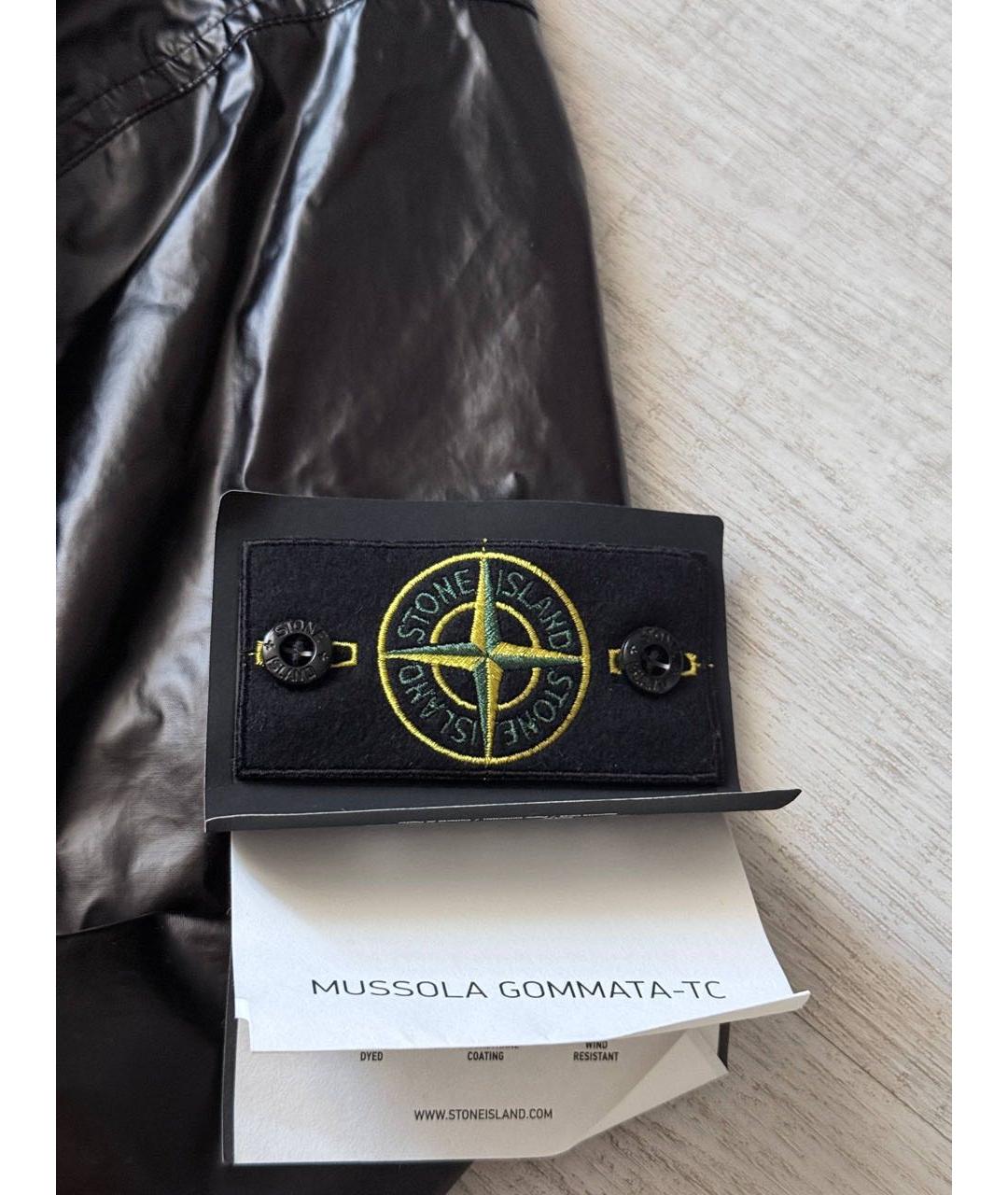 STONE ISLAND Черный тренч / плащ, фото 2