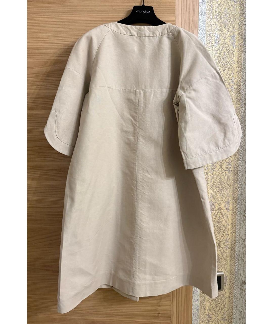 M MISSONI Бежевый льняной тренч/плащ, фото 7