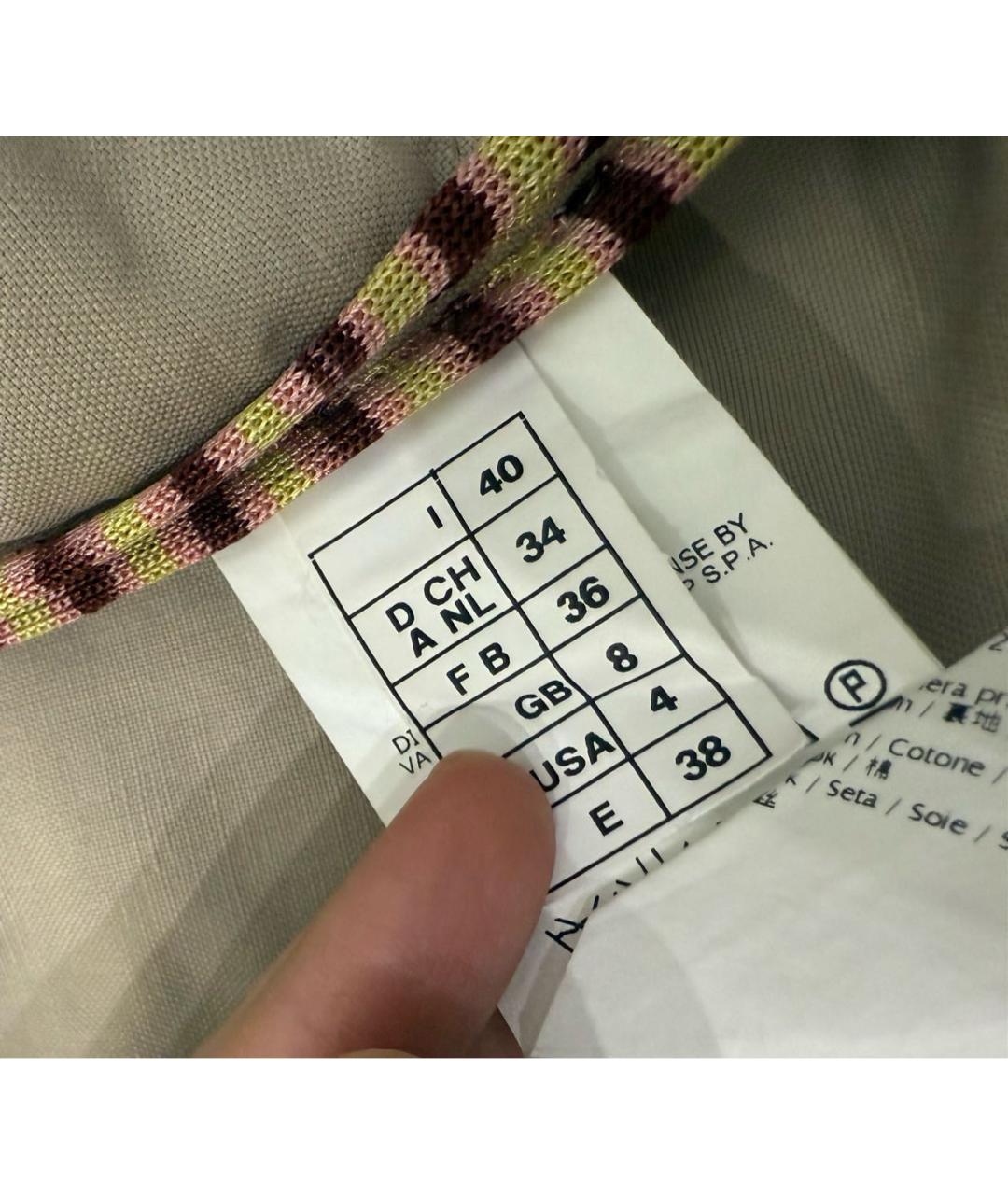 M MISSONI Бежевый льняной тренч/плащ, фото 4