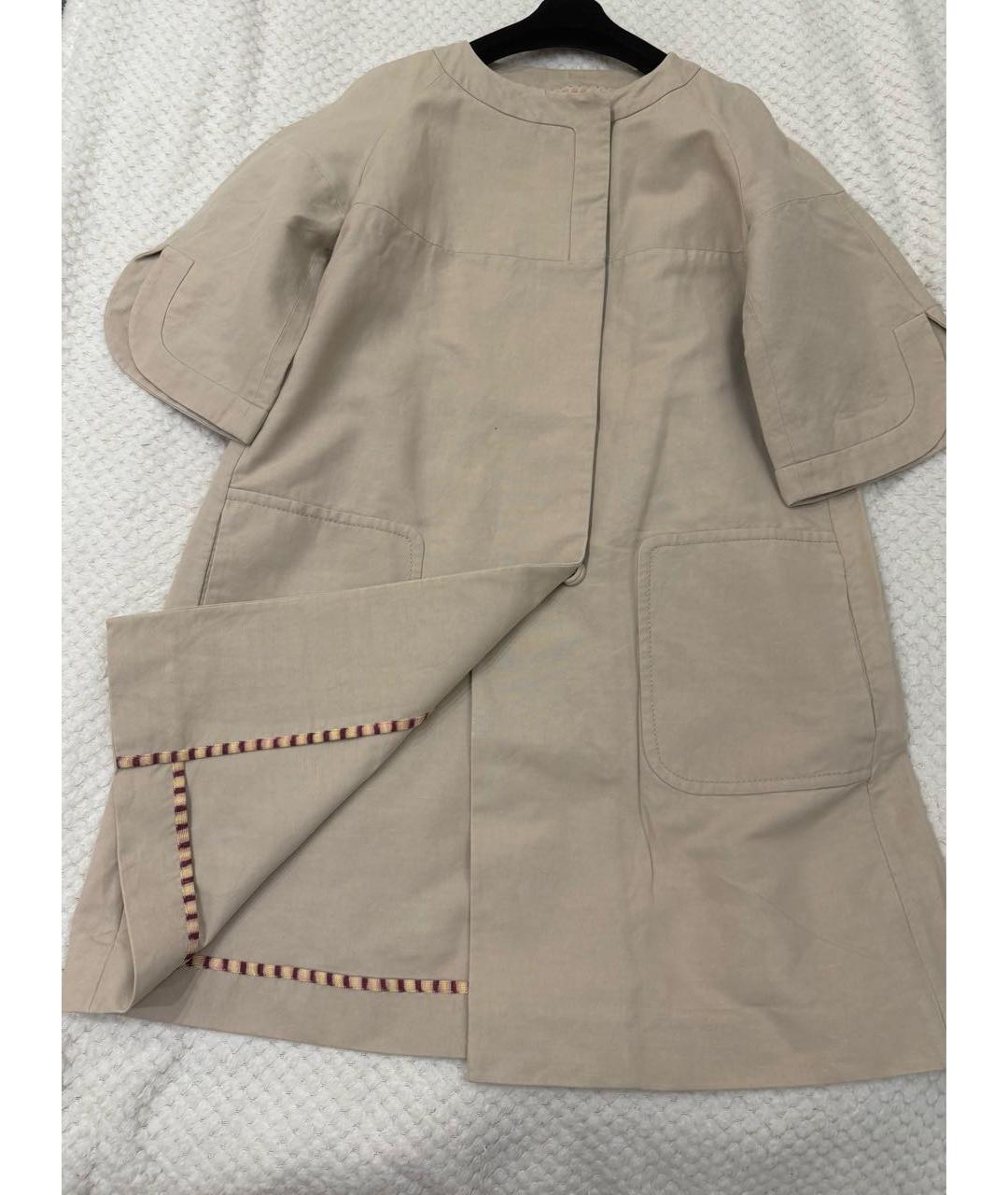 M MISSONI Бежевый льняной тренч/плащ, фото 2