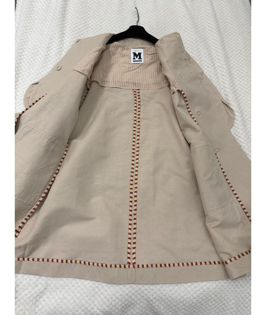 M MISSONI Бежевый льняной тренч/плащ, фото 3