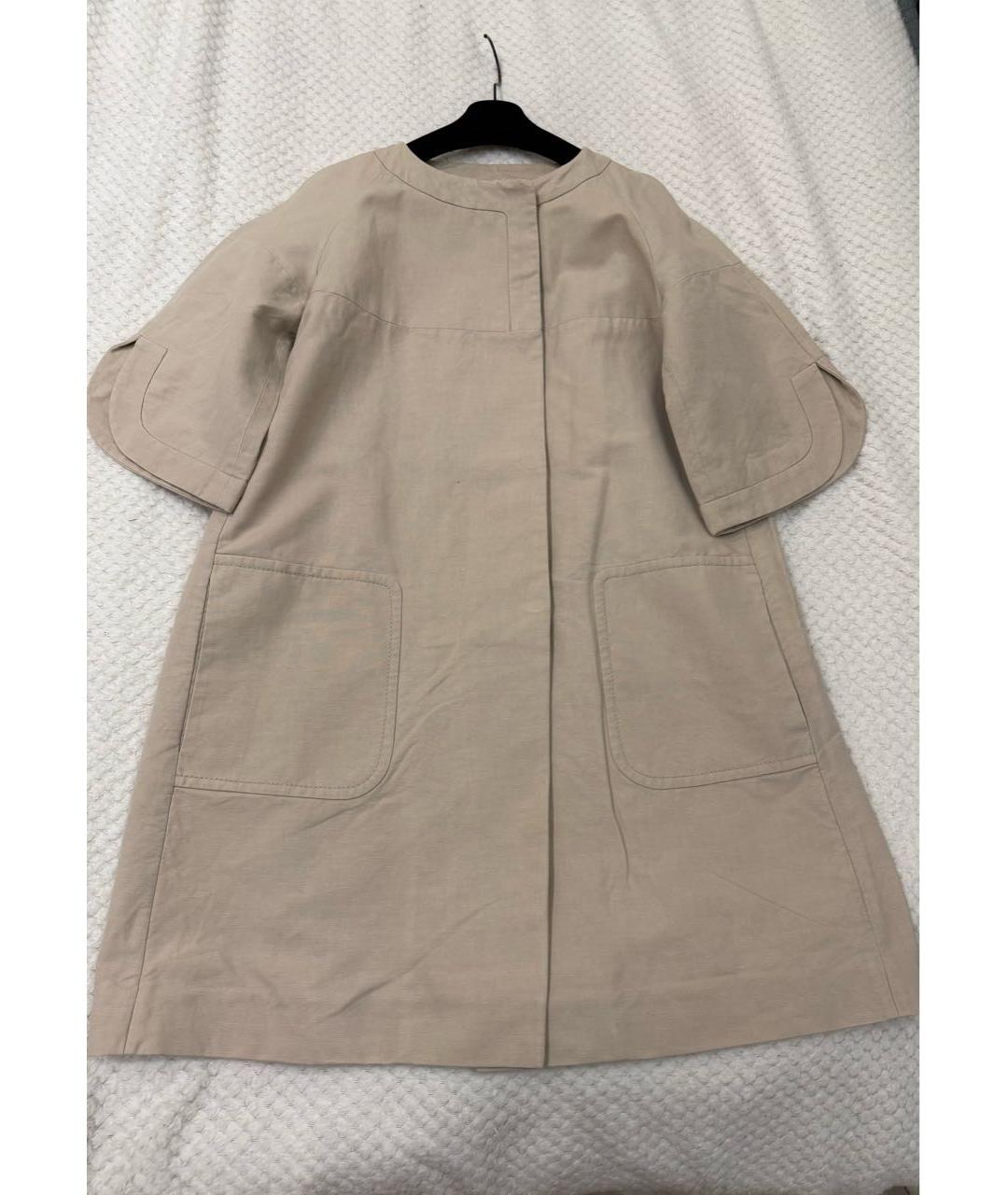 M MISSONI Бежевый льняной тренч/плащ, фото 9