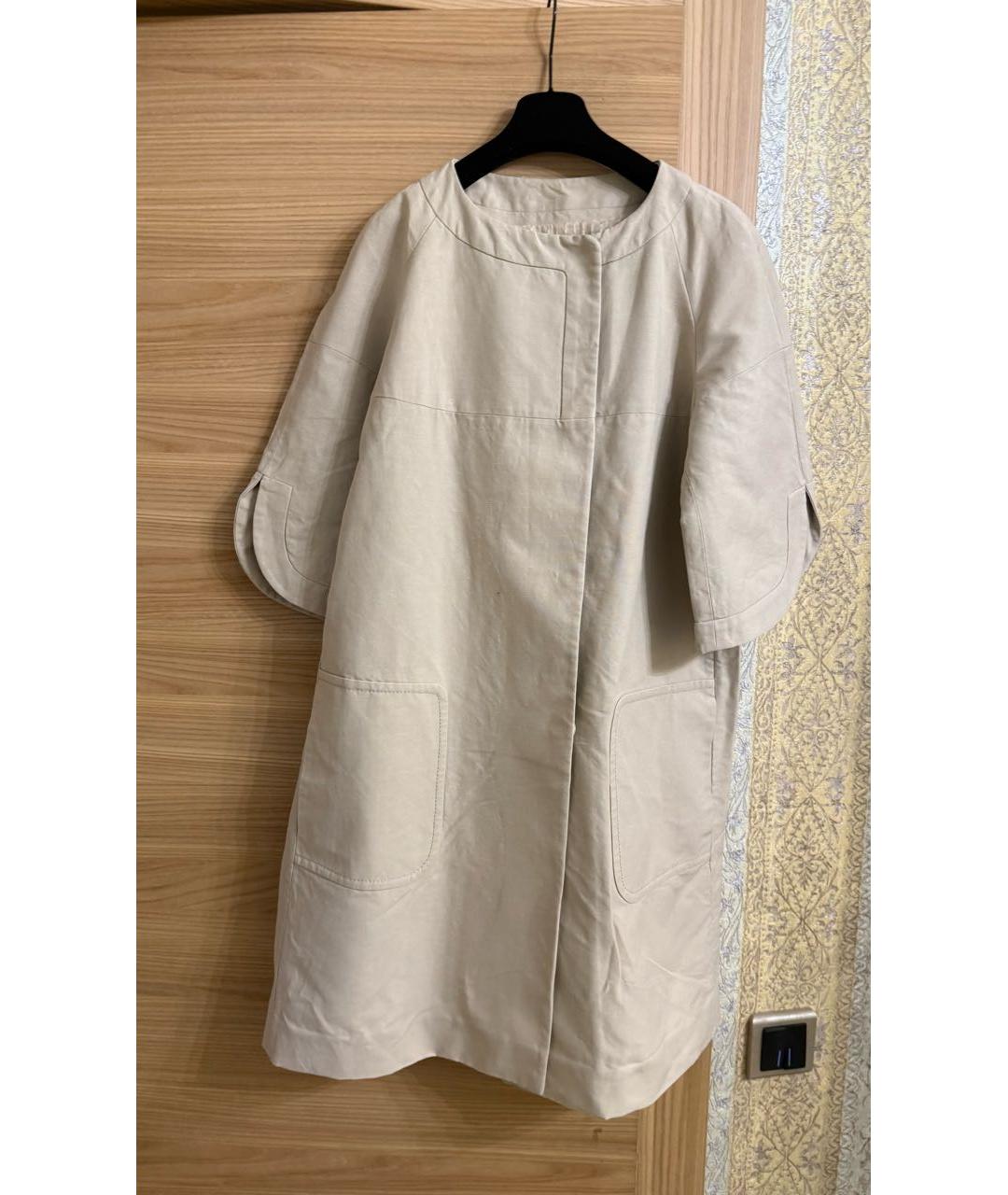 M MISSONI Бежевый льняной тренч/плащ, фото 8