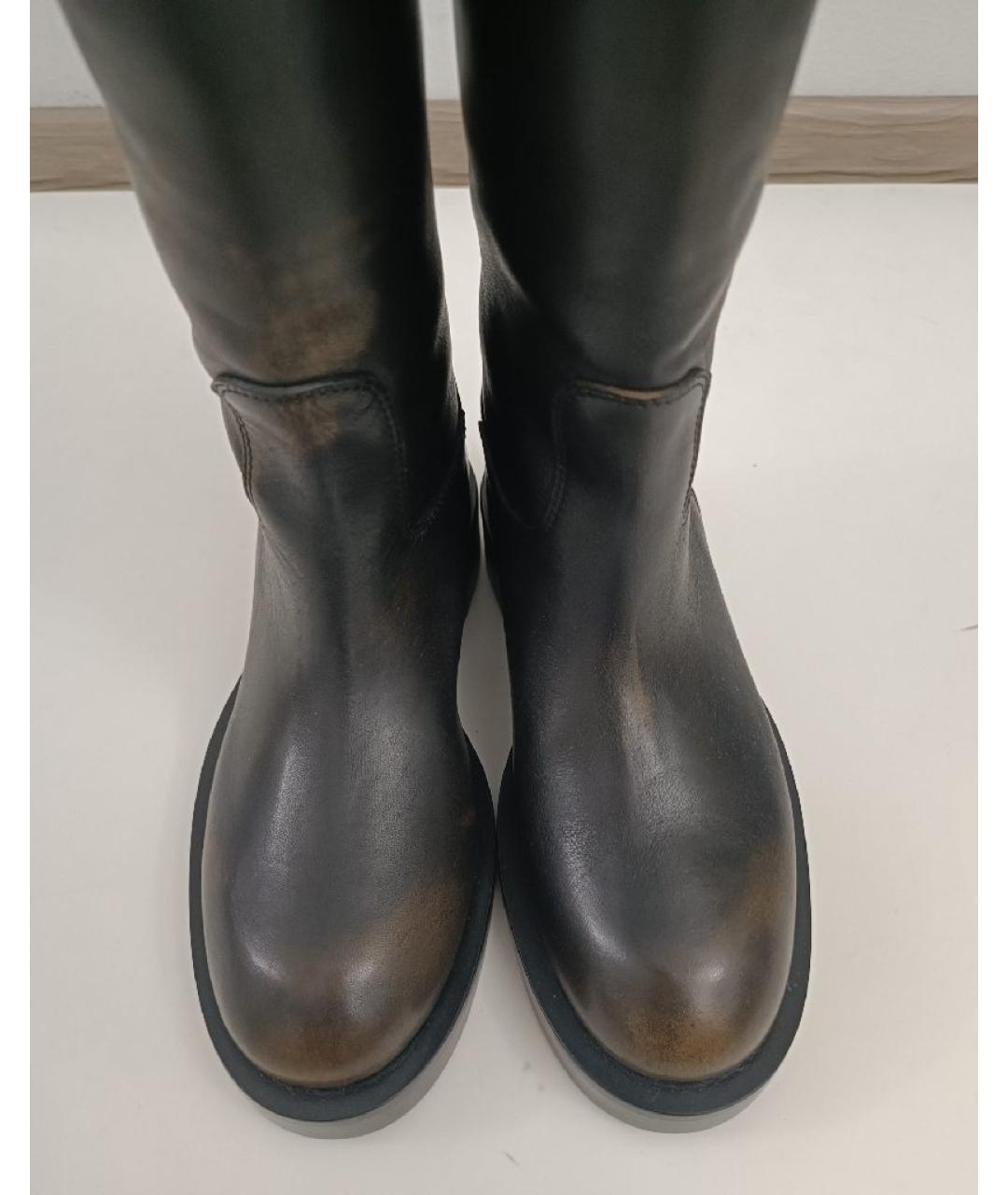 PARIS TEXAS Коричневые кожаные сапоги, фото 3