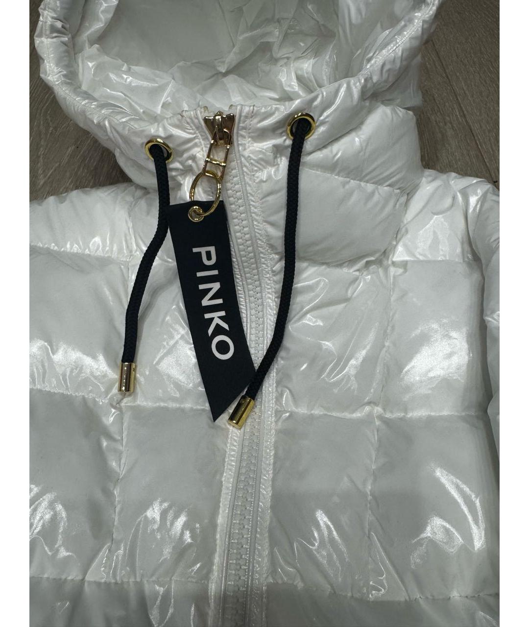 PINKO Белый полиамидовый пуховик, фото 4