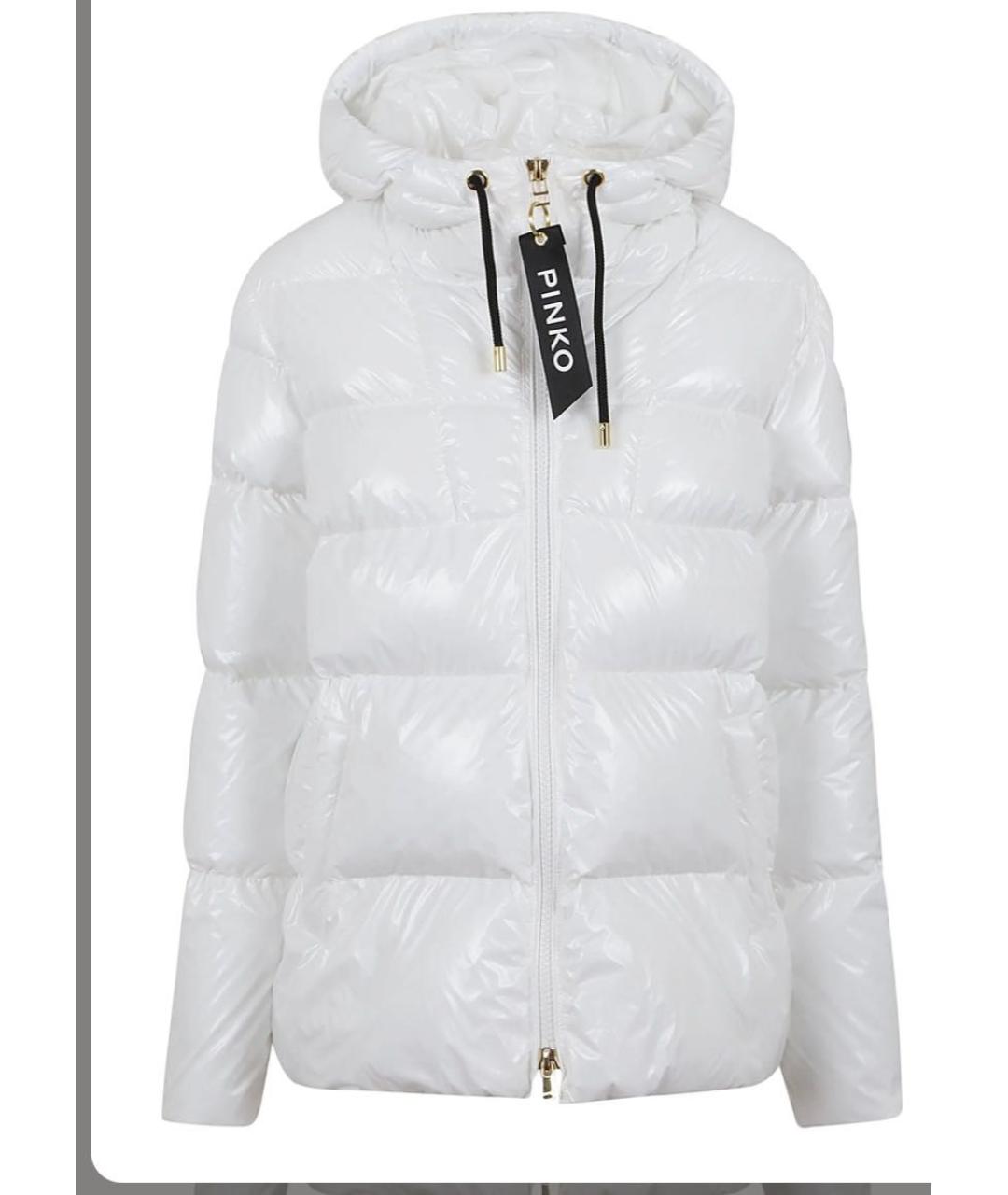 PINKO Белый полиамидовый пуховик, фото 7