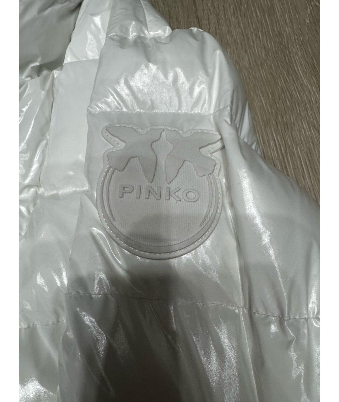PINKO Белый полиамидовый пуховик, фото 6