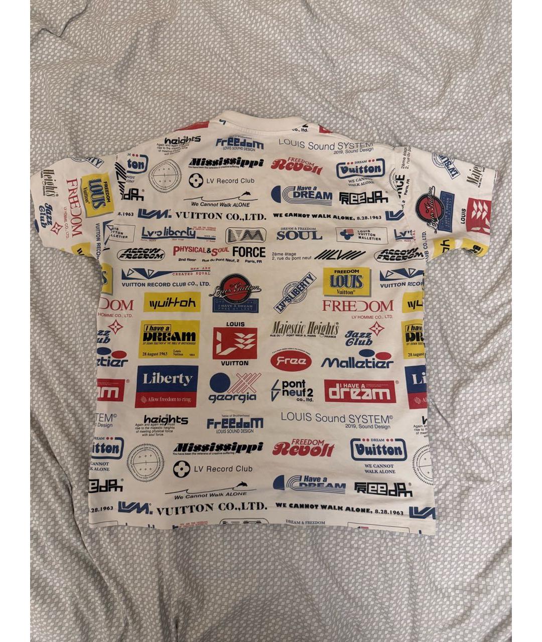 LOUIS VUITTON Белая хлопковая футболка, фото 2