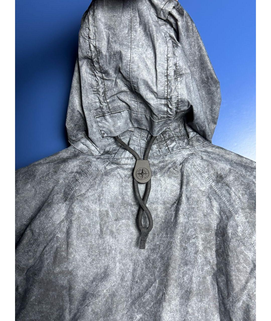 STONE ISLAND Серый полиэстеровый тренч / плащ, фото 4