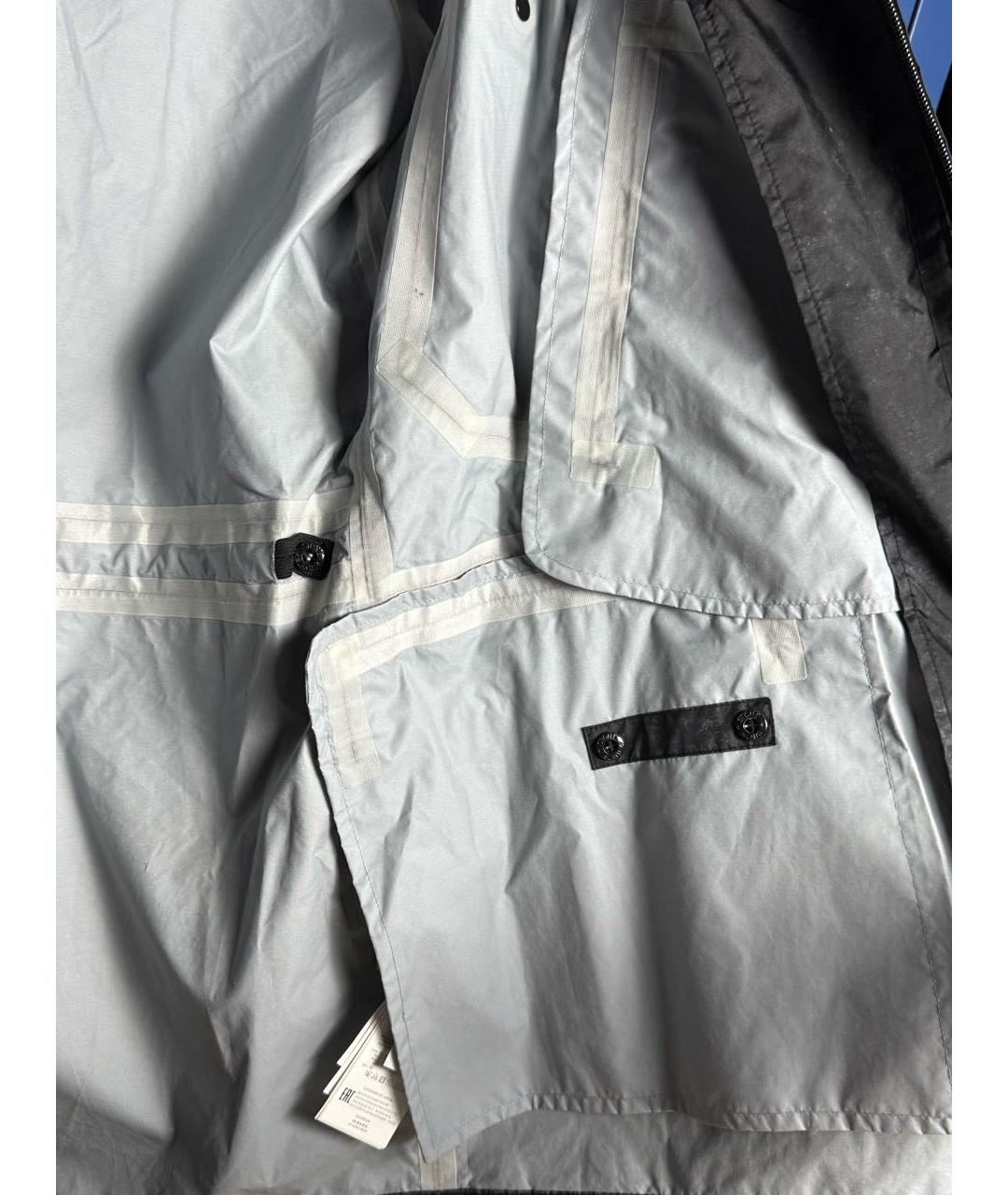 STONE ISLAND Серый полиэстеровый тренч / плащ, фото 6