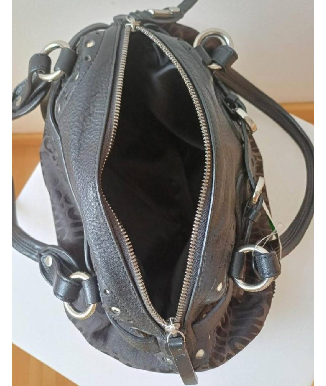 MOSCHINO Черная кожаная сумка через плечо, фото 6