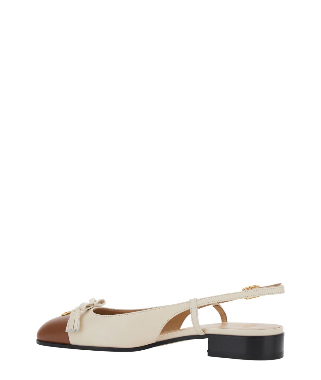VALENTINO Белые кожаные балетки, фото 2