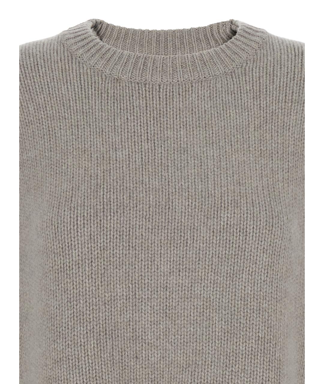 SOFT GOAT Серый кашемировый джемпер / свитер, фото 3