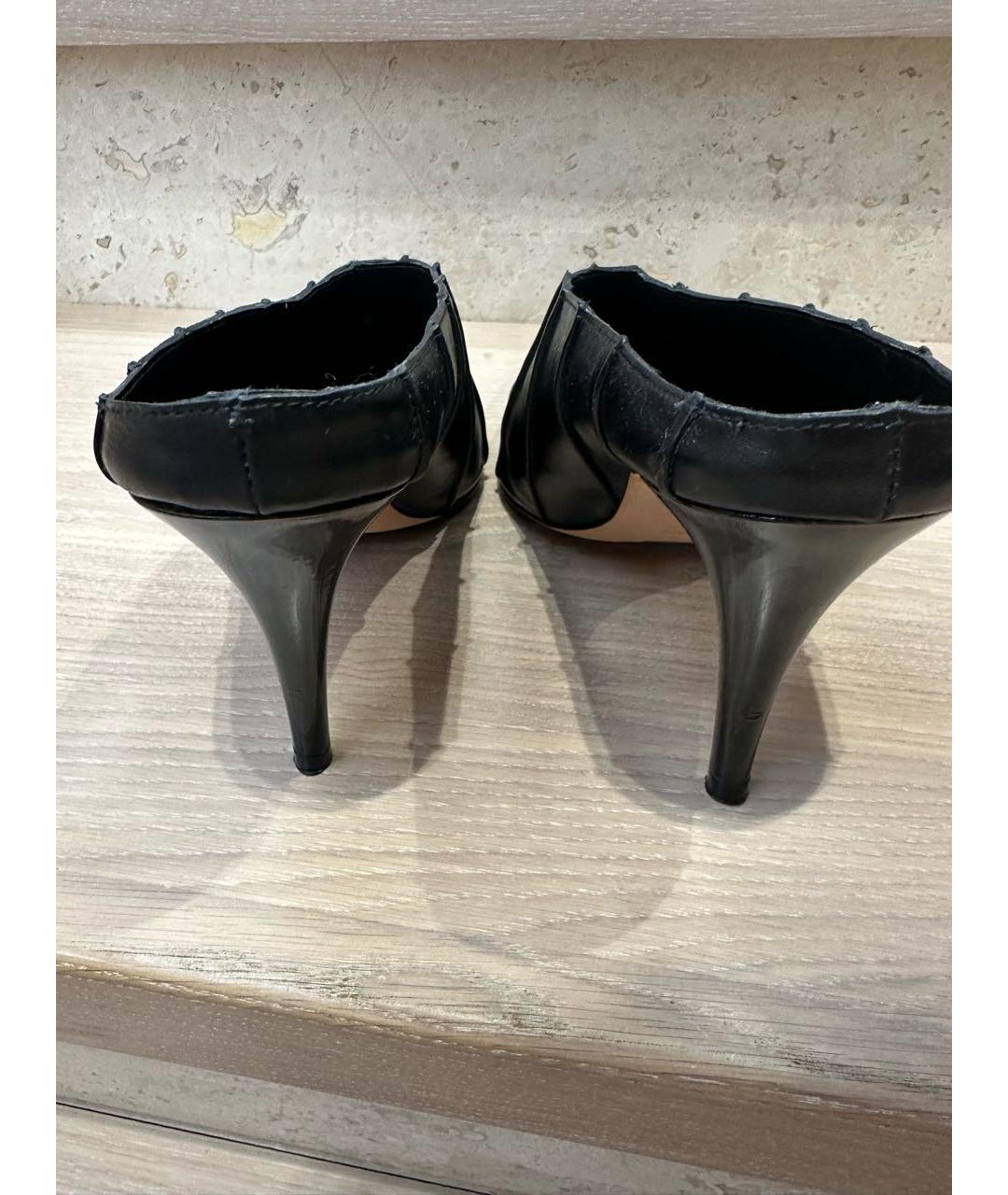 BY FAR Черные кожаные мюли, фото 3