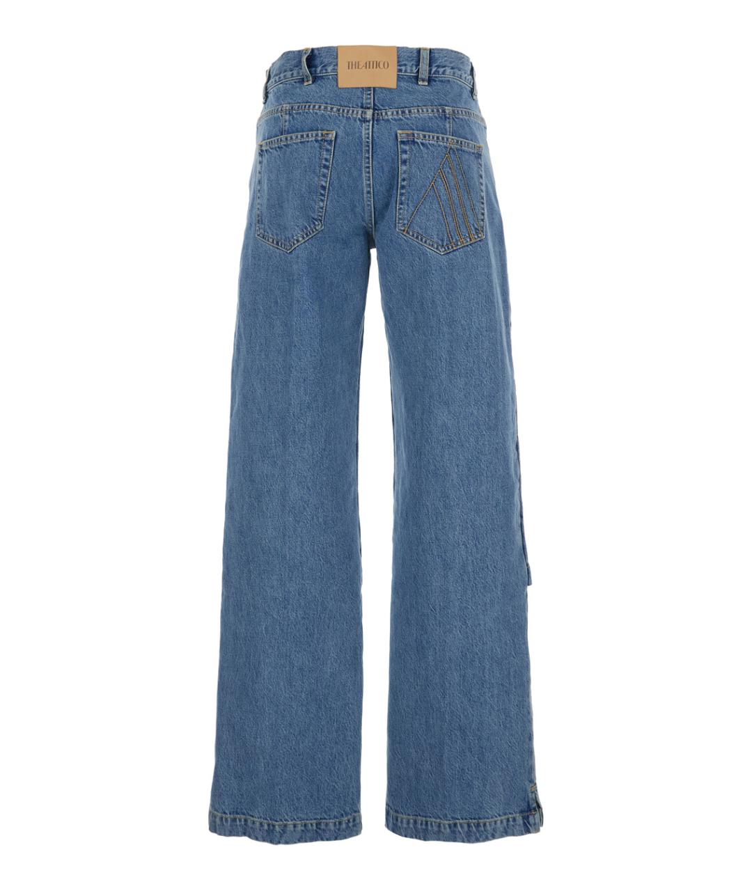 THE ATTICO Синие хлопковые прямые джинсы, фото 1