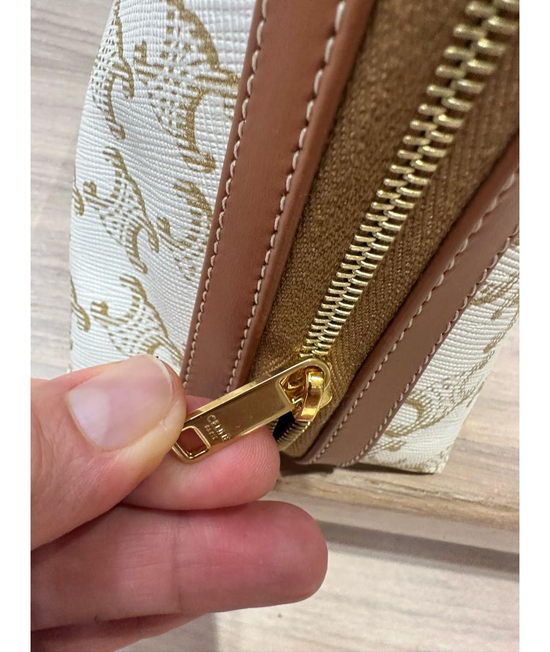 CELINE Бежевая косметичка, фото 5