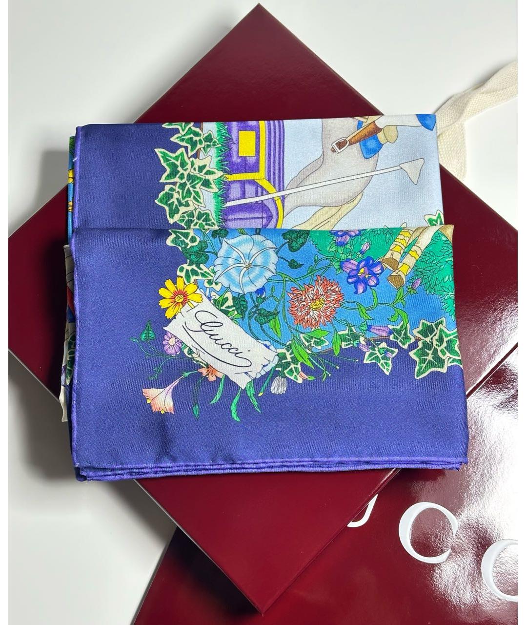 GUCCI Мульти шелковый платок, фото 5