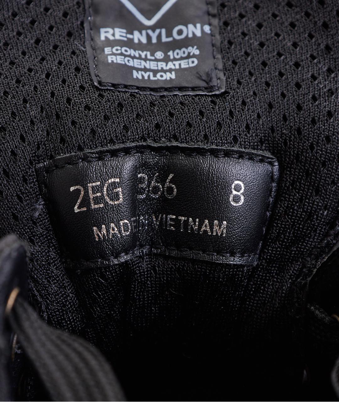 PRADA Черные текстильные низкие кроссовки / кеды, фото 7