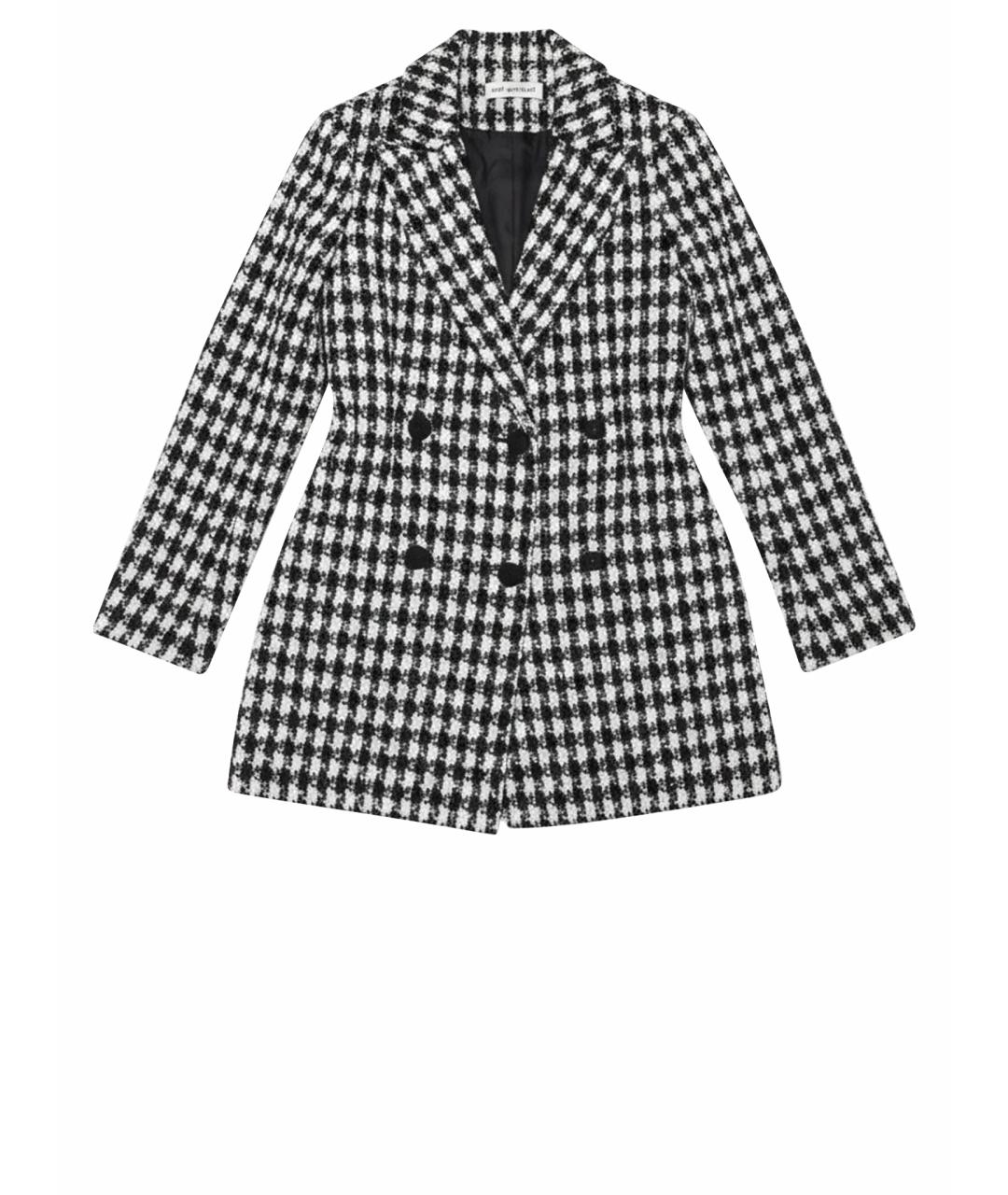 SELF-PORTRAIT Черное твидовое повседневное платье, фото 1