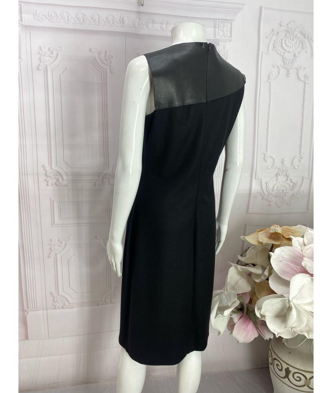 BOTTEGA VENETA Черное шерстяное повседневное платье, фото 6