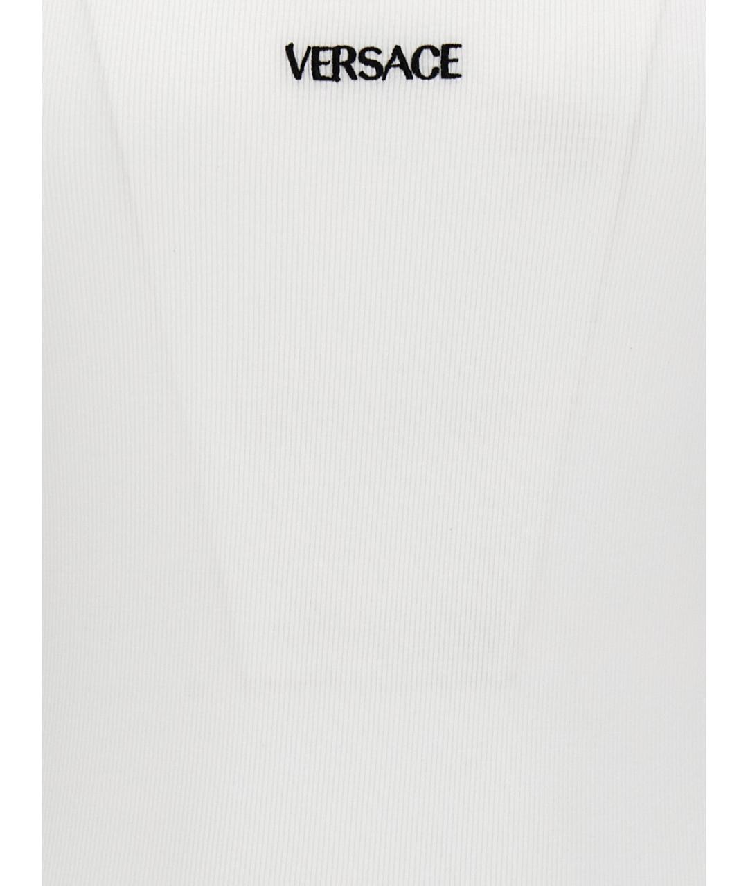 VERSACE Белая хлопковая майка, фото 3