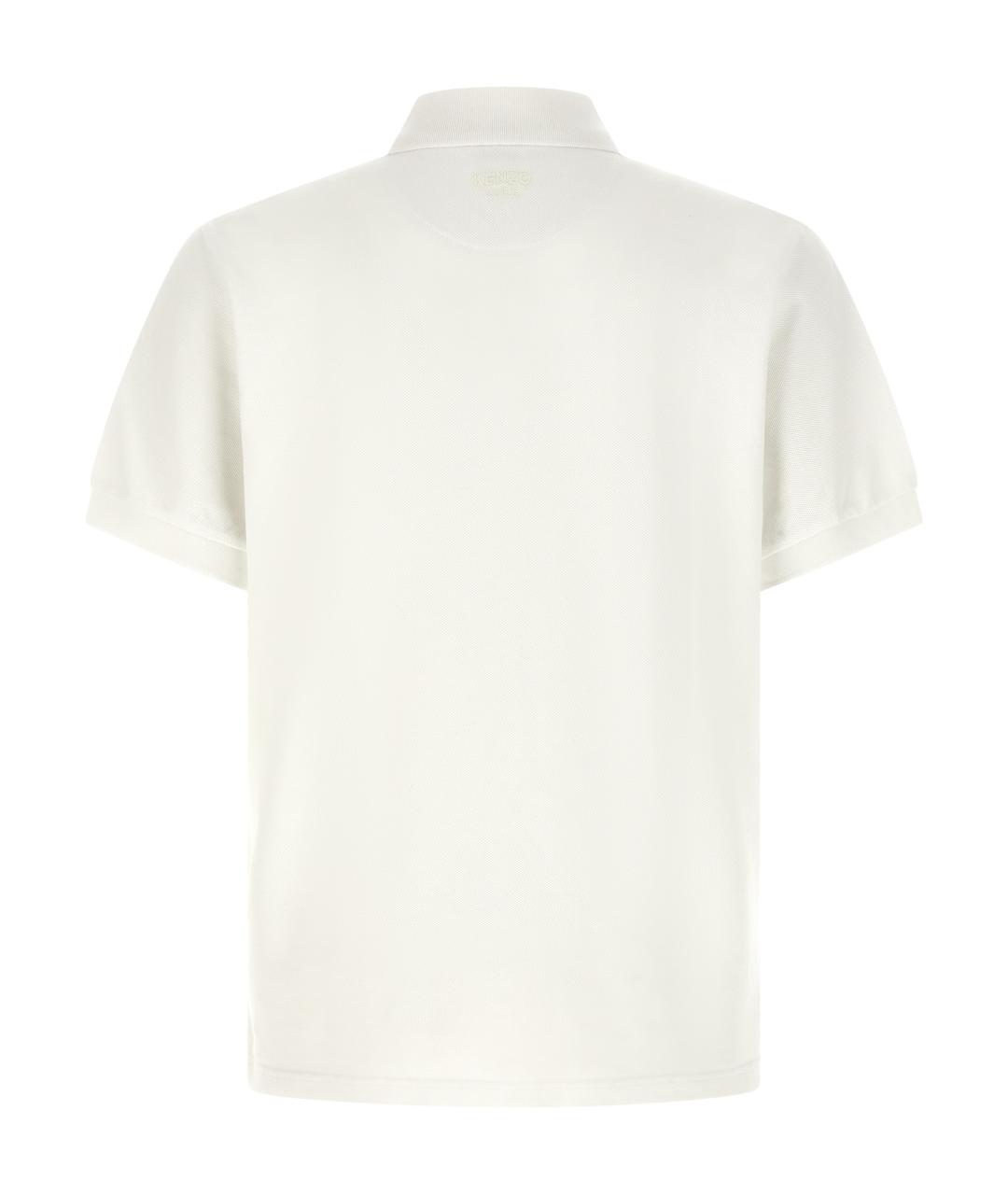 KENZO Белое хлопковое поло с коротким рукавом, фото 2