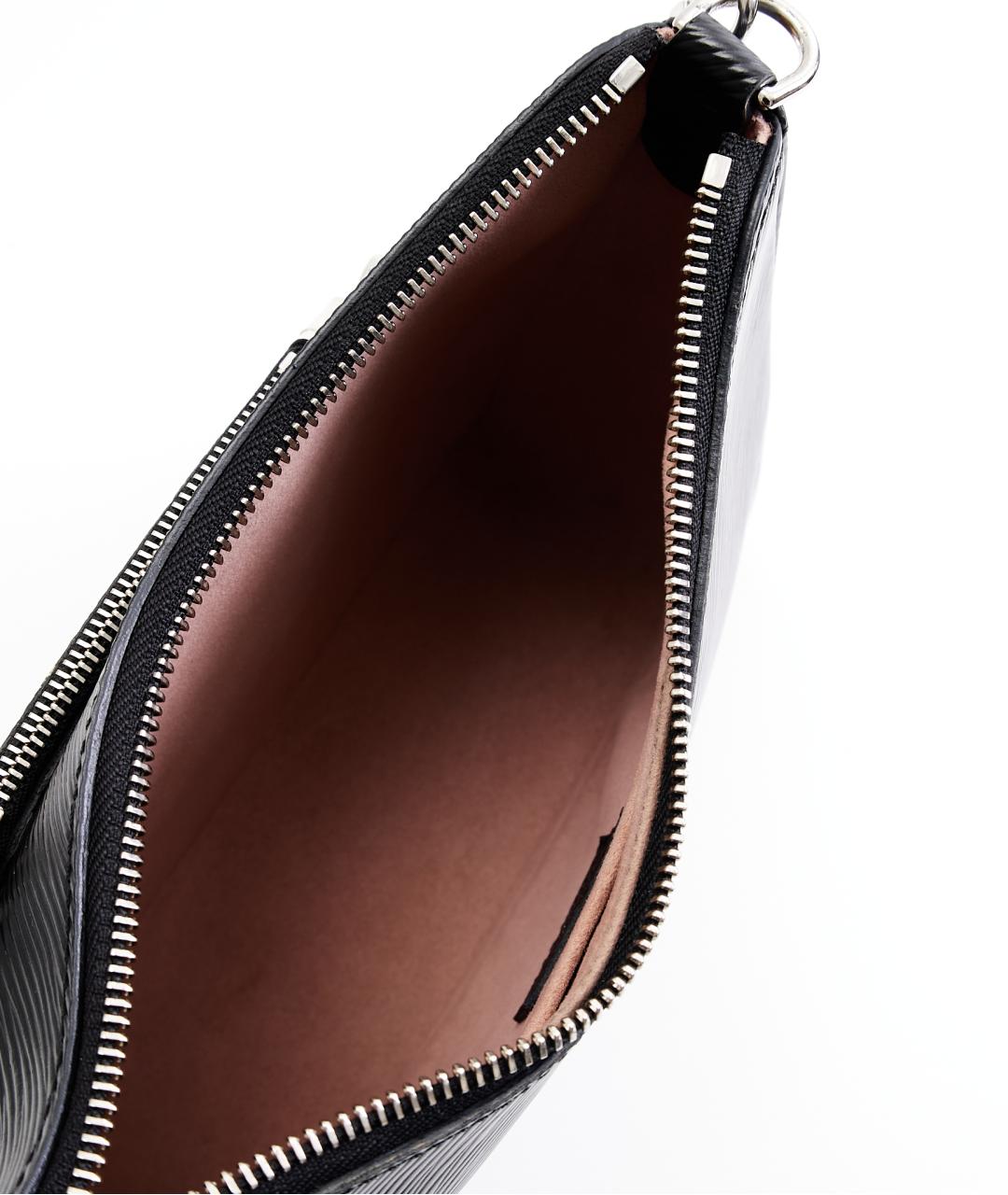 LOUIS VUITTON Черная кожаная сумка с короткими ручками, фото 8