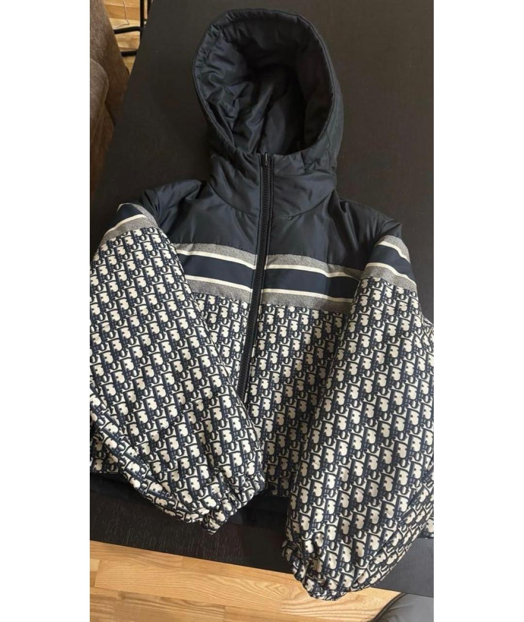 CHRISTIAN DIOR Темно-синий полиэстеровый пуховик, фото 5