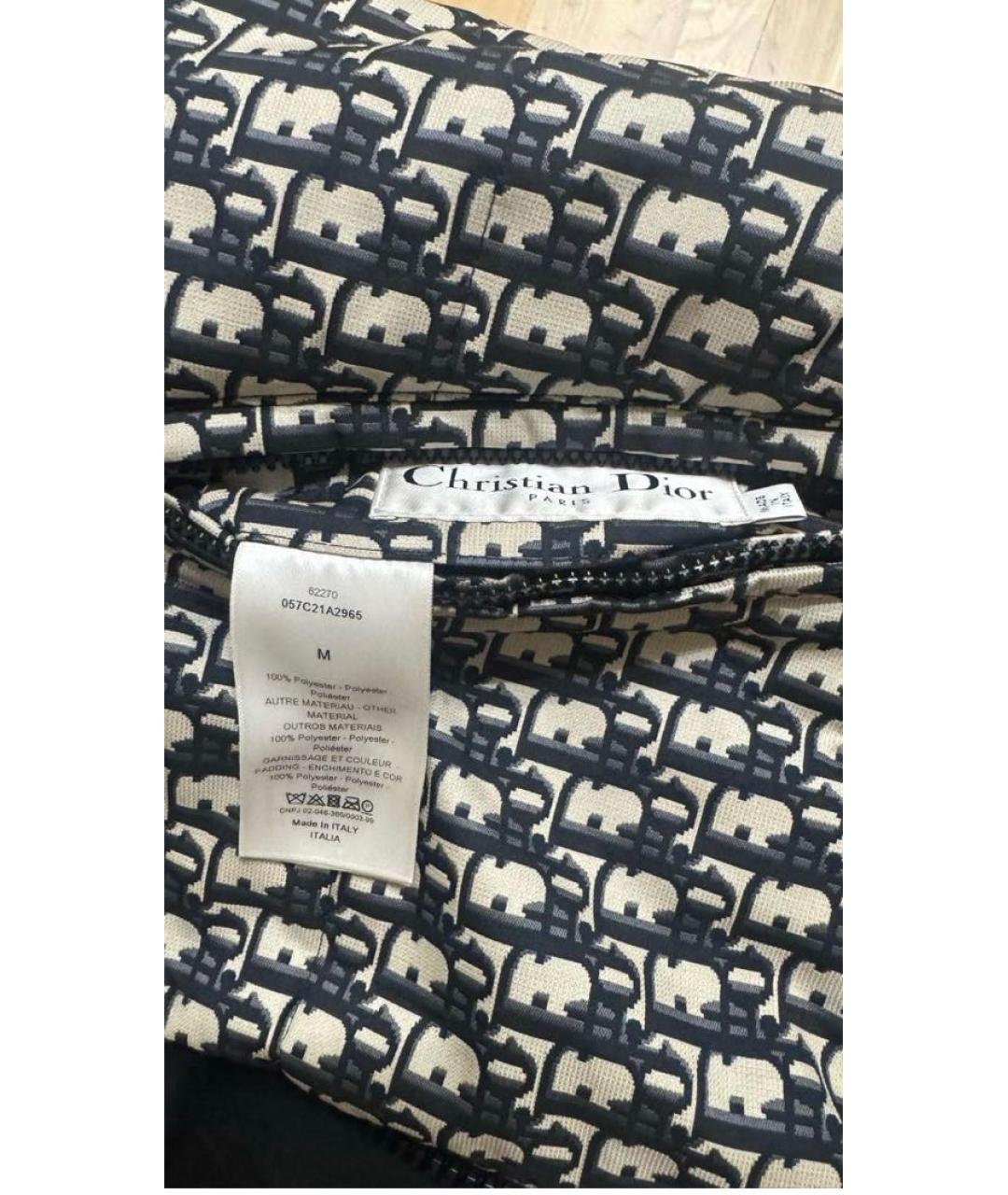 CHRISTIAN DIOR Темно-синий полиэстеровый пуховик, фото 6