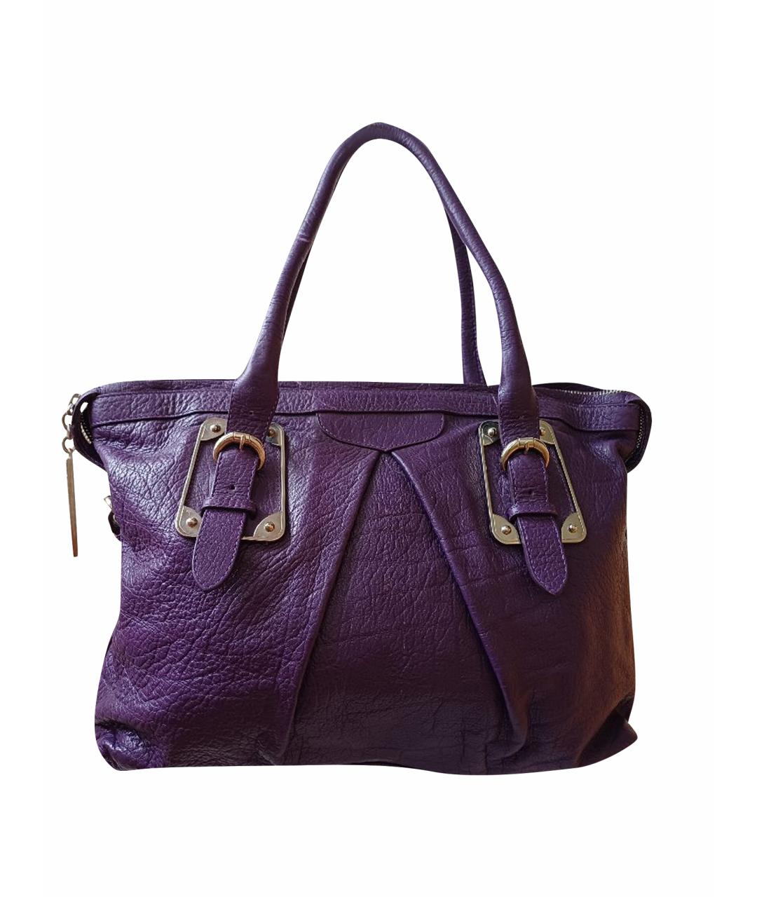 CASADEI Фиолетовая кожаная сумка с короткими ручками, фото 1