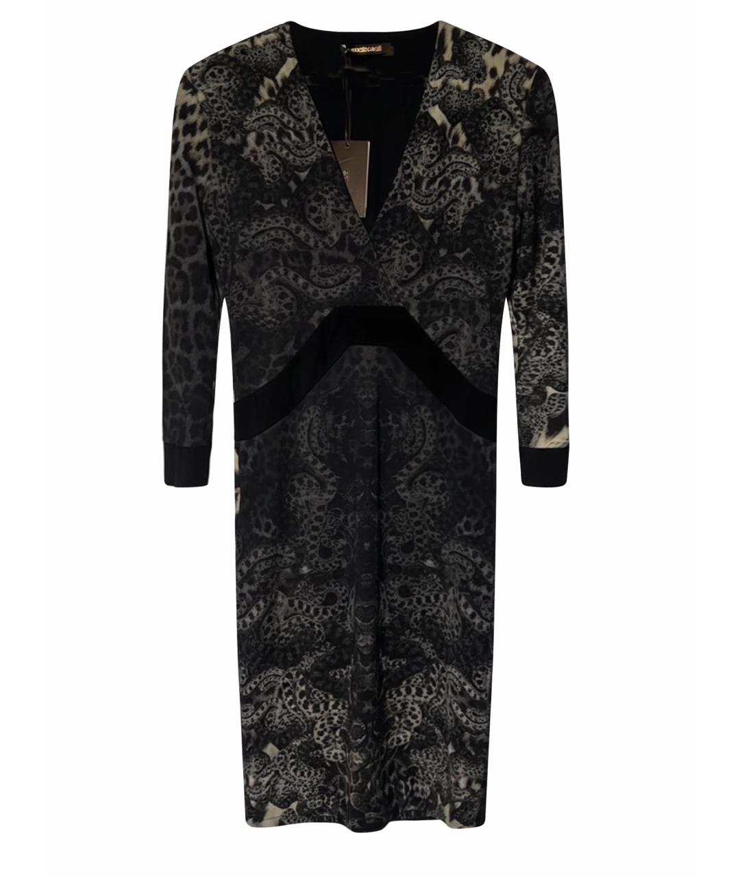 ROBERTO CAVALLI Черное полиамидовое коктейльное платье, фото 1